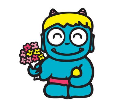 香川県のキャラクター 親切な青鬼くん 親切な青鬼くんは 友達の赤鬼を助けるやさしい青鬼がモデルとなっています トレナビ